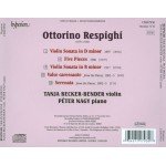 Respighi* - Tanja Becker-Bender - Péter Nagy (2) - Violin Sonatas - Five Pieces For Violin And Piano (CD, Album)