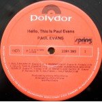 Paul Evans - Hello This Is Paul Evans (LP, Album)
