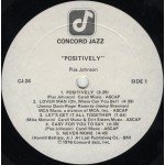 Plas Johnson - Positively (LP, Album)