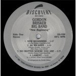 Gordon Brisker Big Band - New Beginning (LP, Album)
