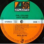 Phil Collins - Face Value (LP, Album, RE, Gat)