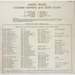 Coleman Hawkins And Lester Young - Classic Tenors (LP, Comp, Mono, RE)