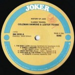 Coleman Hawkins And Lester Young - Classic Tenors (LP, Comp, Mono, RE)
