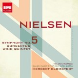 Nielsen* - Melos Ensemble*, Danish Radio Symphony Orchestra*, Herbert Blomstedt - Symphony No. 5 / Concertos / Wind Quintet (2xCD, Comp, RM)