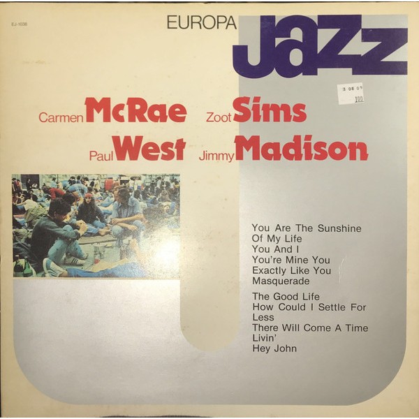 Carmen McRae, Zoot Sims, Paul West, Jimmy Madison - Carmen McRae Zoot Sims Paul West Jimmy Madison (LP, Album)