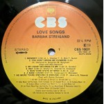 Barbra Streisand - Love Songs (LP, Album, Comp, Sun) Barbra Streisand - Love Songs (LP, Album, Comp, Sun)