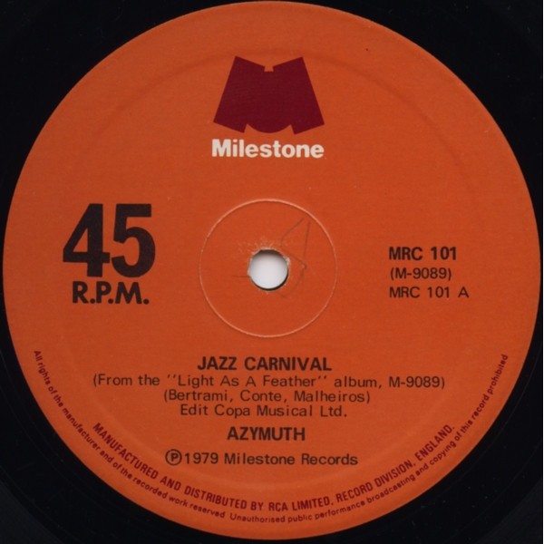 Azymuth - Jazz Carnival c/w Fly Over The Horizon (12