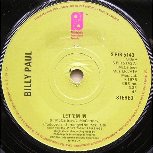 Billy Paul - Let 'Em In (7