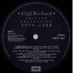 Cliff Richard - Private Collection (1979 - 1988) (2xLP, Comp, Emb)