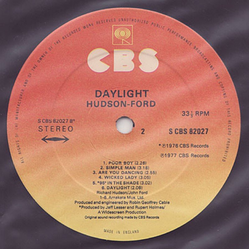 Hudson-Ford - Daylight (LP, Album) | Vinyl Records