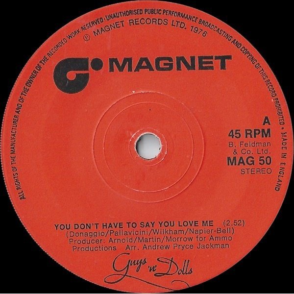 Guys 'N' Dolls* - You Don't Have To Say You Love Me (7