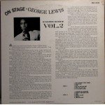 George Lewis (2) - On Stage - Concert Vol. 2 (LP, Mono)