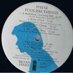 Bryan Ferry - These Foolish Things (LP, Album)