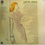 Lotte Lenya - September Song And Other American Theatre Songs Of Kurt Weill (LP, Album, Mono, RE)