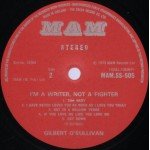 Gilbert O'Sullivan - I'm A Writer, Not A Fighter (LP, Album)