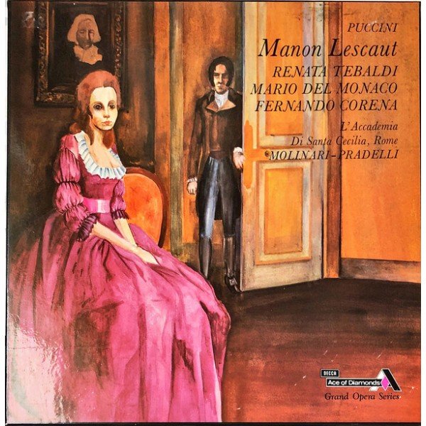 Puccini*, Mario del Monaco, Renata Tebaldi, Fernando Corena, Chorus* And Orchestra Di Santa Cecilia, Rome* Conducted By Molinari-Pradelli* - Manon Lescaut (2xLP + Box)