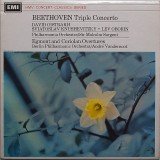 Beethoven*, David Oistrakh* âœ³ Sviatoslav Knushevitsky âœ³ Lev Oborin, Philharmonia Orchestra / Sir Malcolm Sargent, Berlin Philharmonic Orchestra* / AndrÃ© Vandernoot - Triple Concerto / Egmont And Coriolan Overtures (LP, Comp)