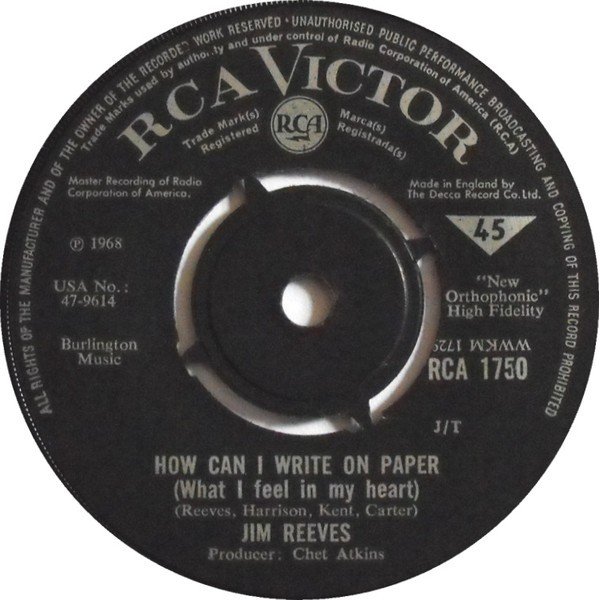 Jim Reeves - How Can I Write On Paper (What I Feel In My Heart) (7