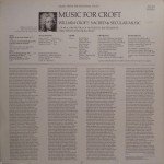 William Croft - Rogers Covey-Crump, Michael George (3), Kevin Smith (11), Stephen Varcoe - Music For Croft (LP)